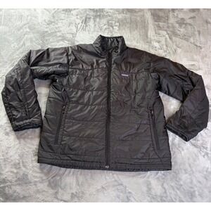 Patagonia Mens Quilted Insulated Jacket Black Full Zip XL Puffer Winter Black